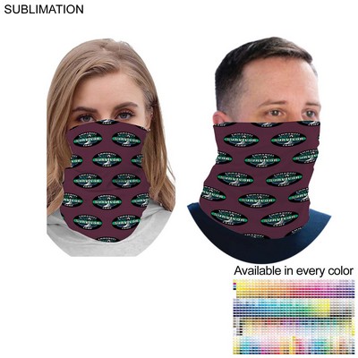 "Survivor" Themed Sublimated Neck Gaiter, Lightweight, Seamless, 2 Way stretch, Raw Edges
