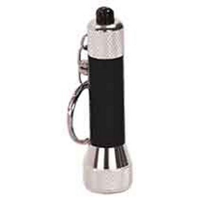 Round Aluminum LED Flashlight Key Chain