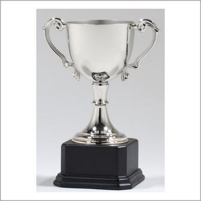 Nickel Plated Cup Trophy 10 1/2"H