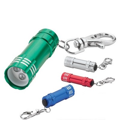 Aluminum LED Flashlight With Key Clip