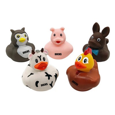 2" Animal Shape Rubber Duck - OCEAN