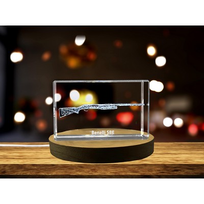 Benelli SBE Semi-Automatic Shotgun Laser Engraved Crystal Display