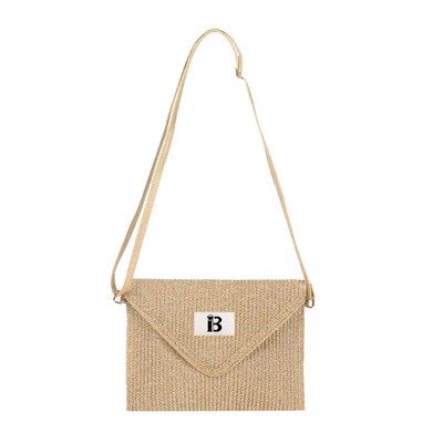 Natural Straw Crossbody Bag