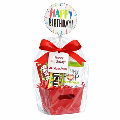 Happy Birthday Balloon Candy Basket