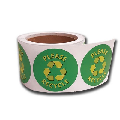 Eco-Friendly 100% PCW Roll Stickers (2.5" Circle)