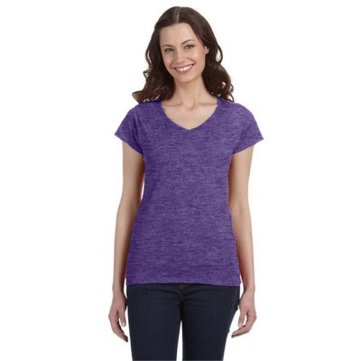 Gildan SoftStyle&reg; Ladies 45 Oz Junior Fit V-Neck T-Shirt