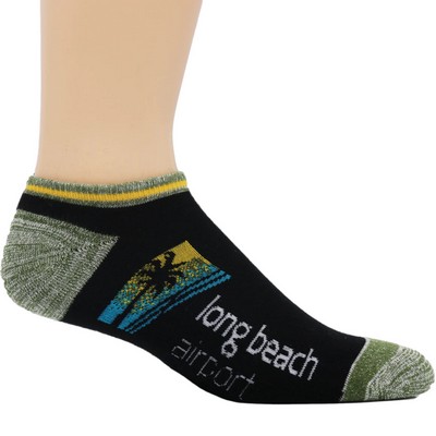Imported Woven Merino Wool No Show Socks