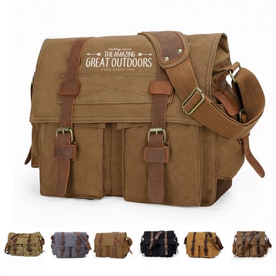 Leisure Canvas Laptop Messenger Bag