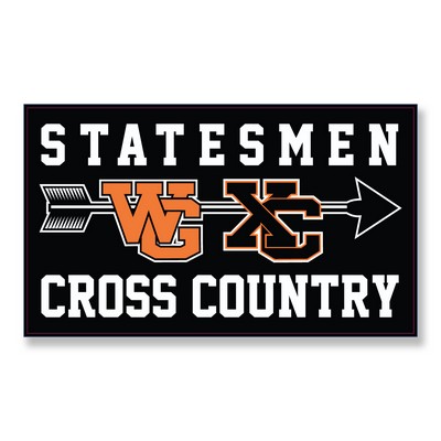Decal On White Vinyl Material - (3"X9.5") Full Color