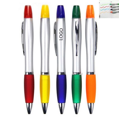 Curvy Twist Pen/Highlighter