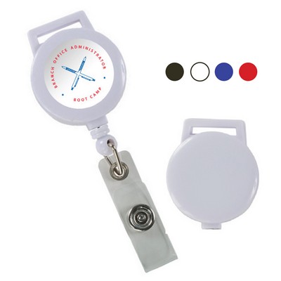 Sew On Plastic Clip-On w/Dome Badge Reel. BLANK