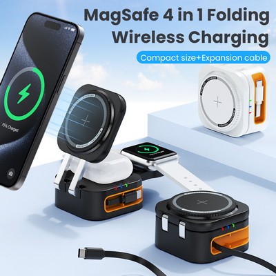 Portable Cube Magnetic 4" 1 Folding Wireless Charger