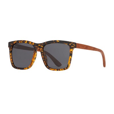 Koa Matte Marble Amber Tortoise & Walnut Polarized Sunglasses