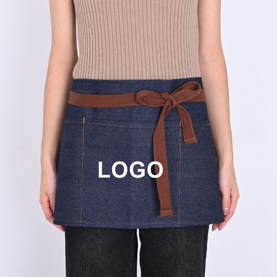 Unisex Cotton denim Waist Apron with Pocket