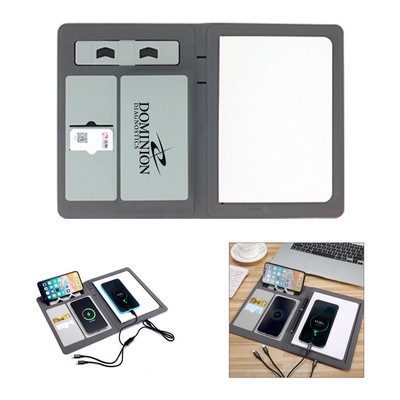 Business Smart Notebook with Wireless Power Bank