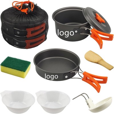 Portable foldable outdoor camping cookware set