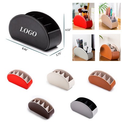 PU Leather Desktop Organizer