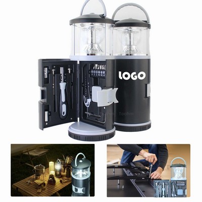 Outdoor Camping Lantern With Tool Kit Set