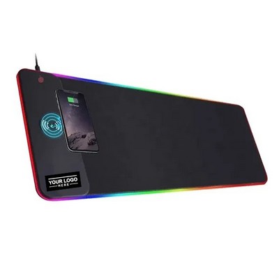 RGB Gaming Mouse Pad with Wireless Charging Dock