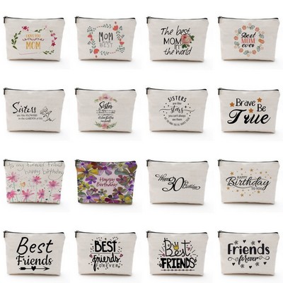 Chroma Zip Cotton Key Ring Pouch