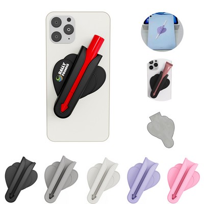 Silicone Lip Clip Stick-on Phone Case