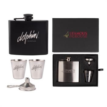 The Kenzie Flask, Shot Glass, and Funnel Gift Set