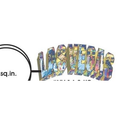Las Vegas Collage Key Chain w/Clear Mirrored Back (3 Square Inch)