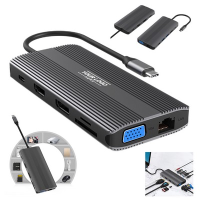 12-in-1 USB-C Docking Station Hub