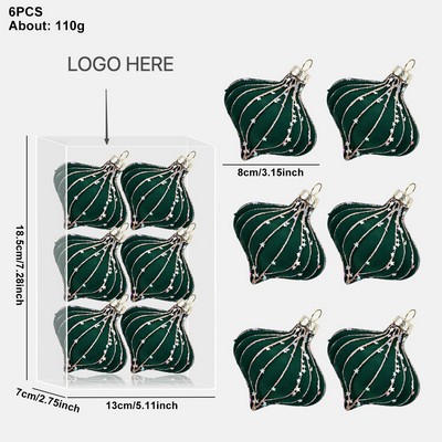 Luxury Velvet Almond Christmas Balls Set