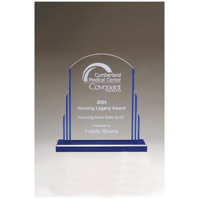 Blue Deco Acrylic Award, 8.25"H