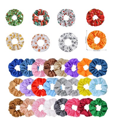 Full Color Satin Scrunchie