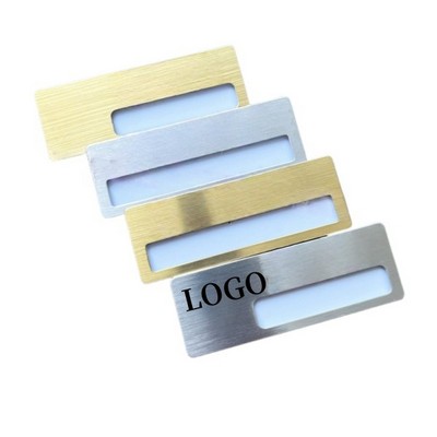 Slot Stainless Steel Badge