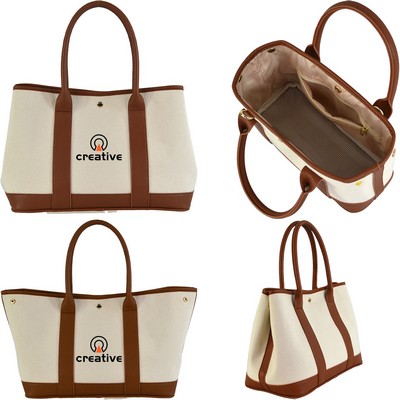 PU Canvas Tote Bag
