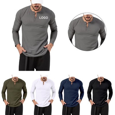 Mens Henley Quick Dry Shirt