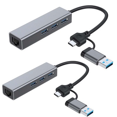5-In-1 USB Hub Ethernet Adapter