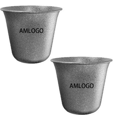 Retro Industrial-Style Wide Mouth Stainless Steel Tumbler