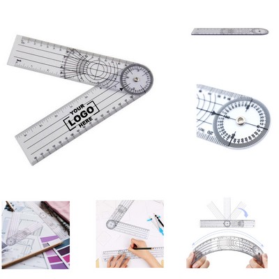 360 Degree PVC Medical Goniometer - Plastic Joint Angle Ruler & Protractor