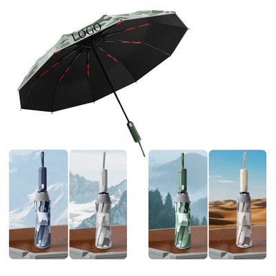 Multi Keel Super Strong Wind Resistant Automatic Umbrella
