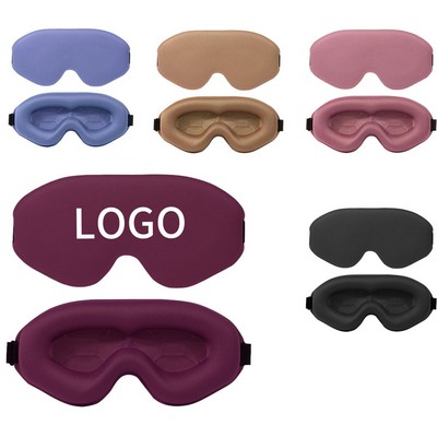 3D Contoured Blackout Sleep Mask No Eye Pressure
