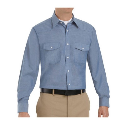 Red Kap Men's Tall Deluxe Western Style Long Sleeve Shirt - SC14T