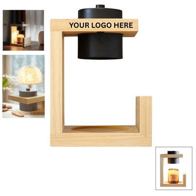 Wood Candle Warmer Lamp