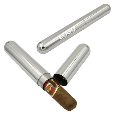 Single Stainless Steel Cigar Case