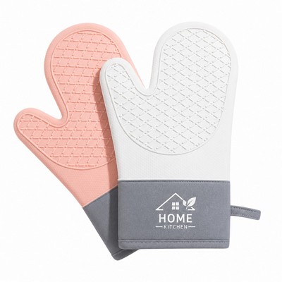 Silicone Oven Mitt – Custom Logo Heat Resistant Cooking Mitt for Kitchen, Baking, and Promotions