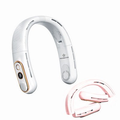 Portable LED Battery Display Foldable Bladeless Neck Fan
