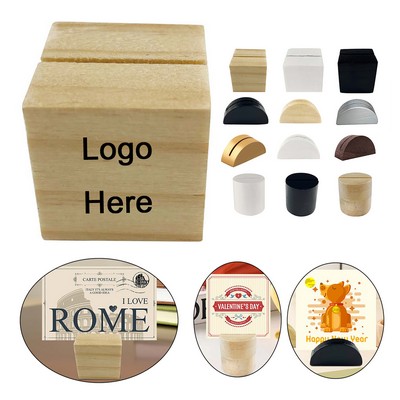 Elegant Wood Table Number Stand With Slot