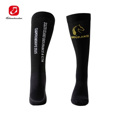 High Quality Custom Logo Horse Riding Equestrain Socks