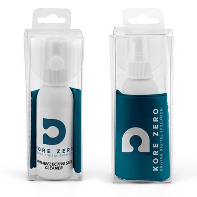 Ultra Opper Fiber® Snap Pack Cleaner Kit - 1-Color White Bottle, 1-Color Cloth