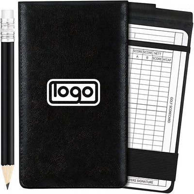 Portable Wear-Resistant PU Leather Golf Scorecard