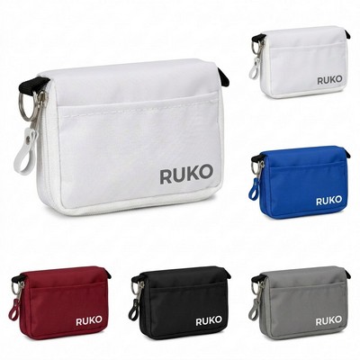 13-Piece First Aid Travel Kit in Durable Nylon Pouch with Strap Ring