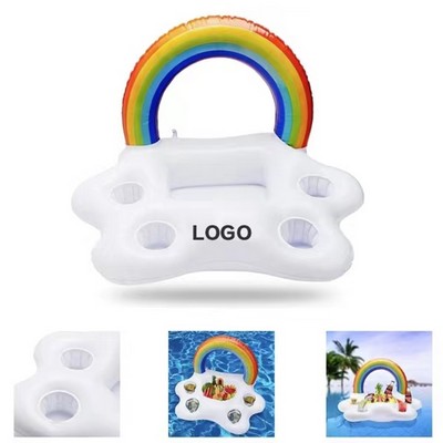 Inflatable Rainbow Cloud Drink Holder